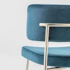 High Quality Stool with Velvet Upholstery Made in Italy - Alaska Viadurini