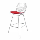 High Leather Bar Stool with Steel Structure Made in Italy - Beniamino Viadurini