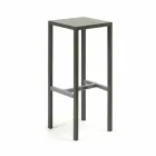 Outdoor Bar Stool in Powder Coated Metal Made in Italy - Meone Viadurini