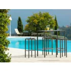 Outdoor Bar Stool in Powder Coated Metal Made in Italy - Meone Viadurini
