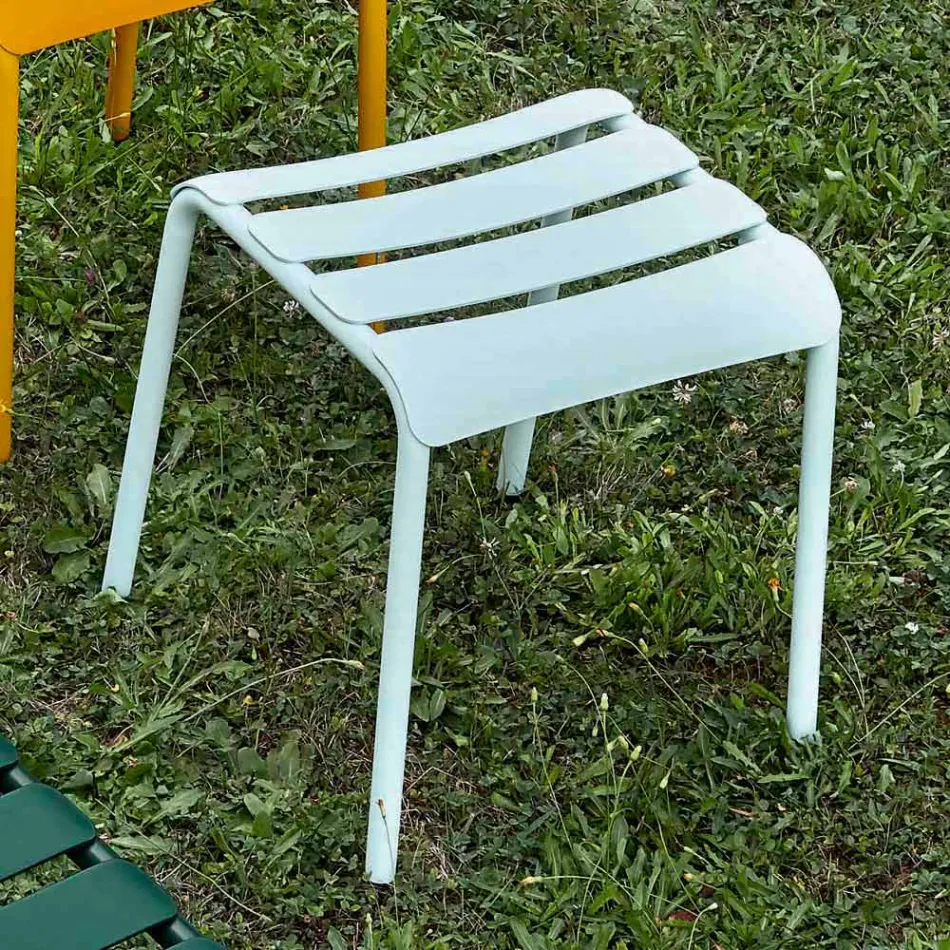 Low Stool in Outdoor Painted Aluminum Made in Italy - Sondra Viadurini
