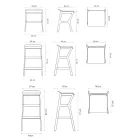 Stool with Solid Beech Wood Structure Made in Italy - Regensburg Viadurini