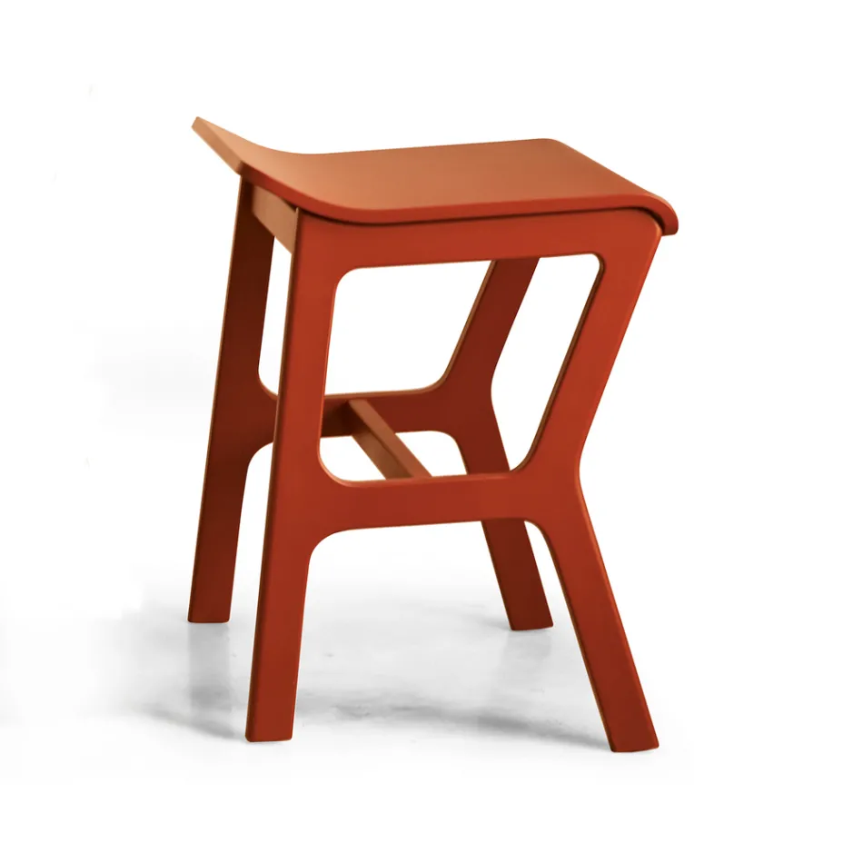 Stool with Solid Beech Wood Structure Made in Italy - Regensburg Viadurini