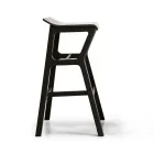 Stool with Solid Beech Wood Structure Made in Italy - Regensburg Viadurini