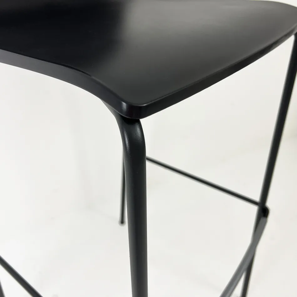 Kitchen Stool in Steel and Technopolymer Made in Italy 2 Pieces - Garland Viadurini