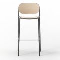 Kitchen Stool in Oak Wood and Metal Made in Italy 2 Pieces - Saffia