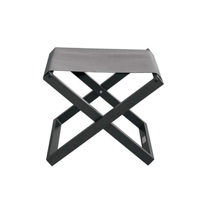 Outdoor Stool in Painted Aluminum and Textilene - Edward Viadurini