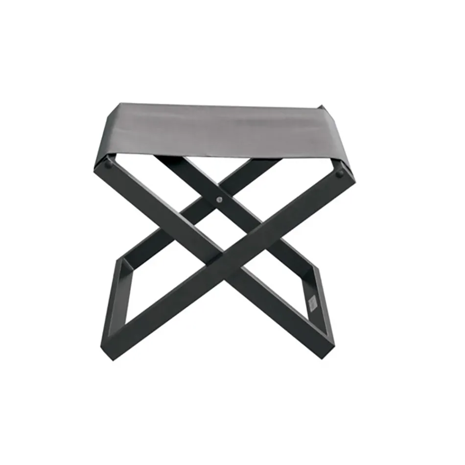 Outdoor Stool in Painted Aluminum and Textilene - Edward Viadurini