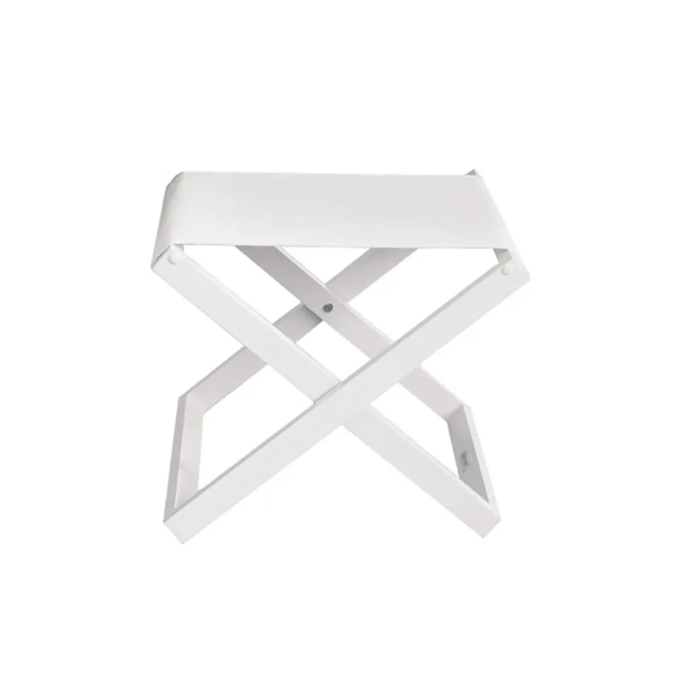 Outdoor Stool in Painted Aluminum and Textilene - Edward Viadurini