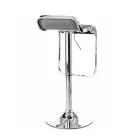 Bar Stool in Synthetic Leather and Metal - Berchelio Viadurini