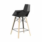 Kitchen Stool with Armrests in Wood and Plastic - Faz Wood by Vondom Viadurini