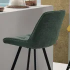 Upholstered Kitchen Stool with Metal Structure 2 Pieces - Raggia Viadurini