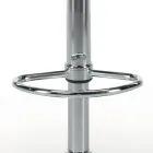 Kitchen Stool in Eco-Leather and Chromed Steel Made in Italy - Nirvana Viadurini