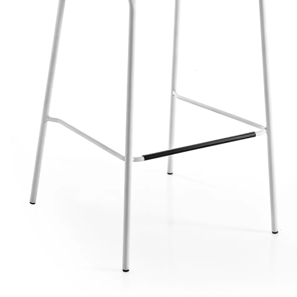 Kitchen Stool in Colored Velvet Modern and Elegant Design - Bizet Viadurini