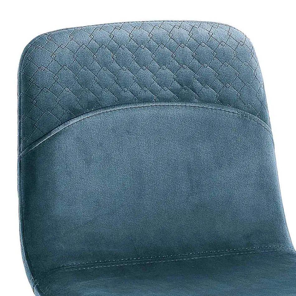 Kitchen Stool in Colored Velvet Modern and Elegant Design - Bizet Viadurini