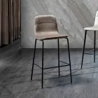 Kitchen Stool in Colored Velvet Modern and Elegant Design - Bizet Viadurini