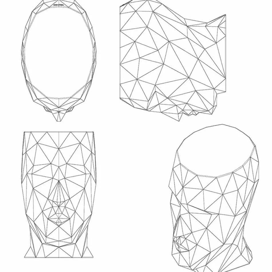 Outdoor stool in the shape of a face in a modern design by Adan by Vondom Viadurini