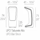 Ufo by Vondom modern design outdoor stool in polyethylene Viadurini