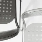 Outdoor Stackable Metal Stool Made in Italy 2 Pieces - Synergy Viadurini