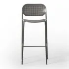 Outdoor Stackable Metal Stool Made in Italy 2 Pieces - Synergy Viadurini
