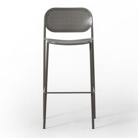 Outdoor Stackable Metal Stool Made in Italy 2 Pieces - Synergy Viadurini