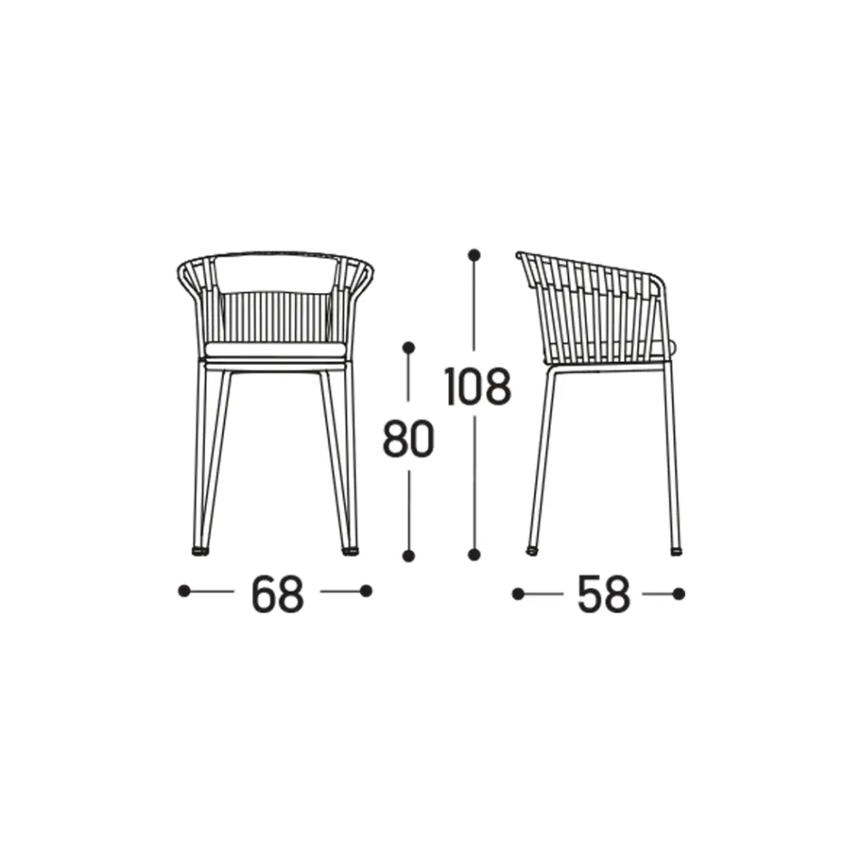 Outdoor Stool in Aluminum Made in Italy - Emmacross by Varaschin Viadurini