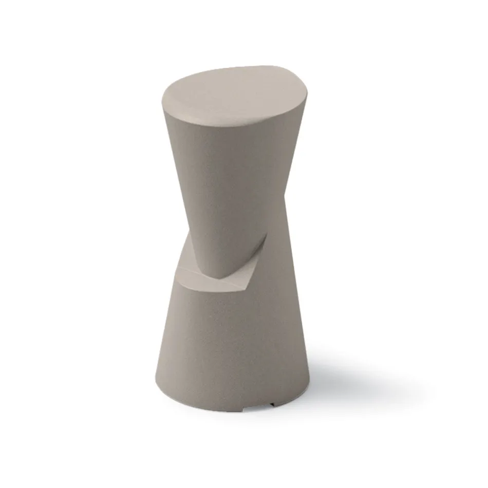 Outdoor Stool in Polyethylene 7 Colors Made in Italy - Cream Viadurini