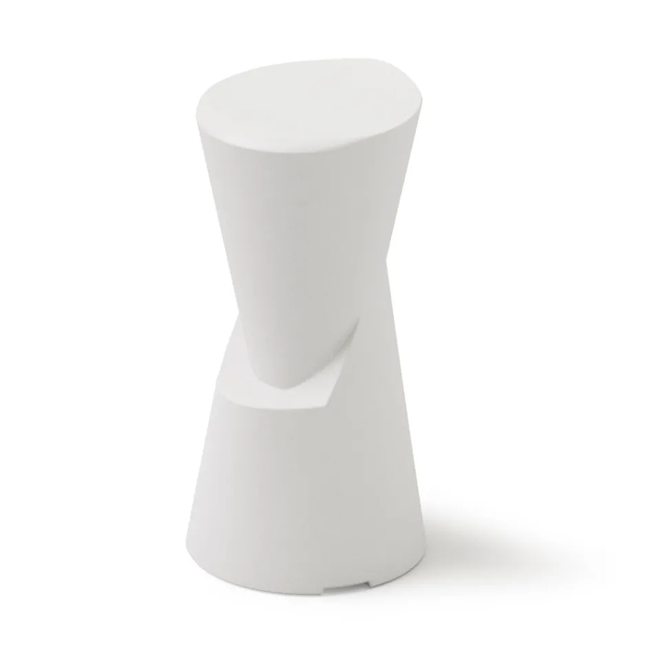 Outdoor Stool in Polyethylene 7 Colors Made in Italy - Cream Viadurini