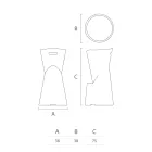 Luminous Outdoor Stool in White Polyethylene Made in Italy - Strawberry Viadurini