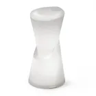 Luminous Outdoor Stool in White Polyethylene Made in Italy - Strawberry Viadurini