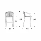 Stackable Garden Stool Aluminum and Technical Fabric - Smart by Varaschin Viadurini