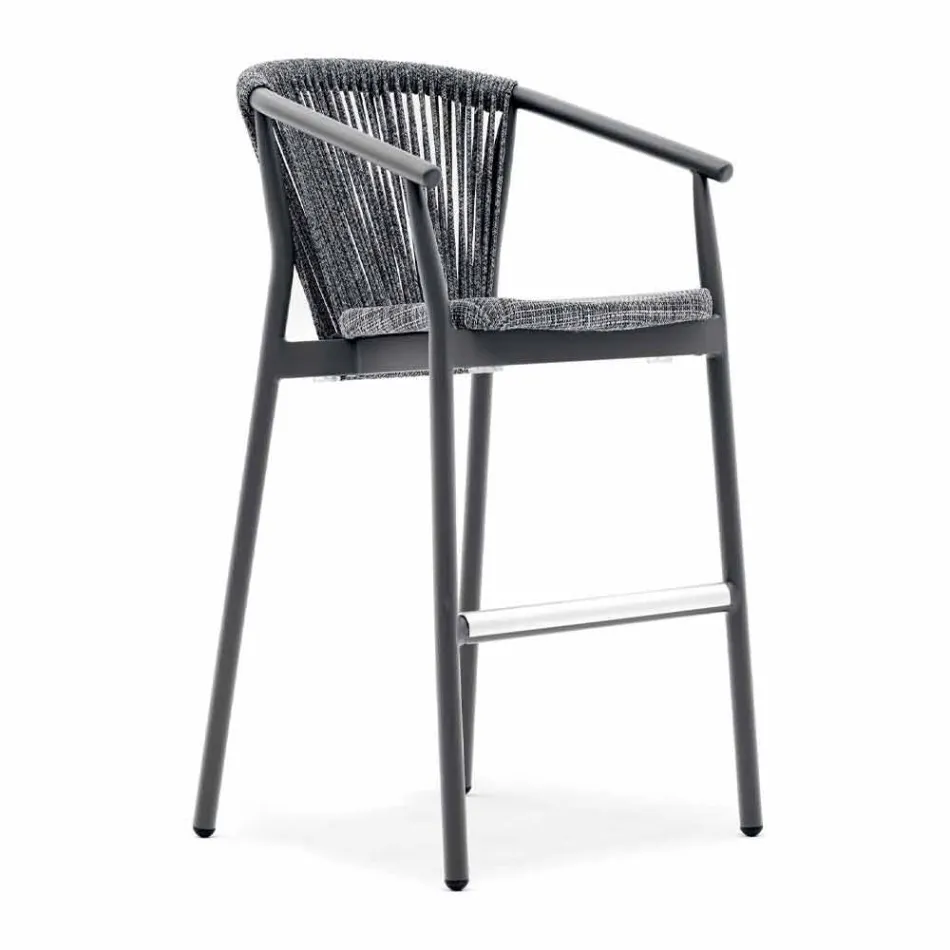 Stackable Garden Stool Aluminum and Technical Fabric - Smart by Varaschin Viadurini