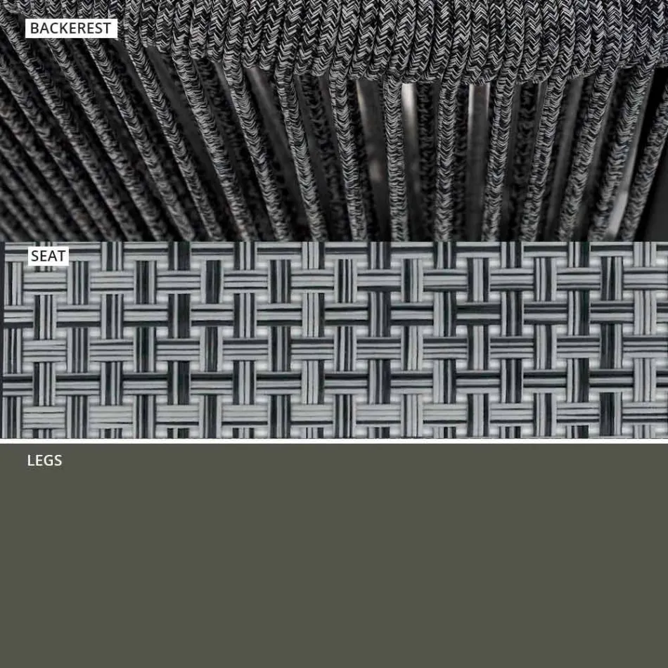 Stackable Garden Stool Aluminum and Technical Fabric - Smart by Varaschin Viadurini