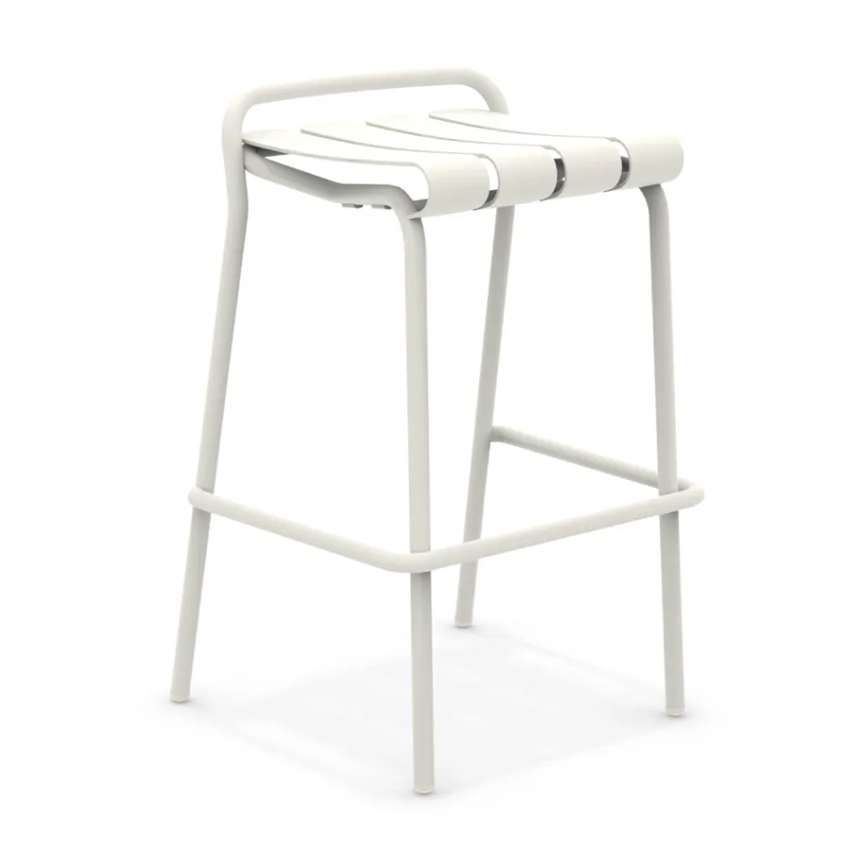 Garden Stool Made Entirely of Aluminum - Resplendent Viadurini