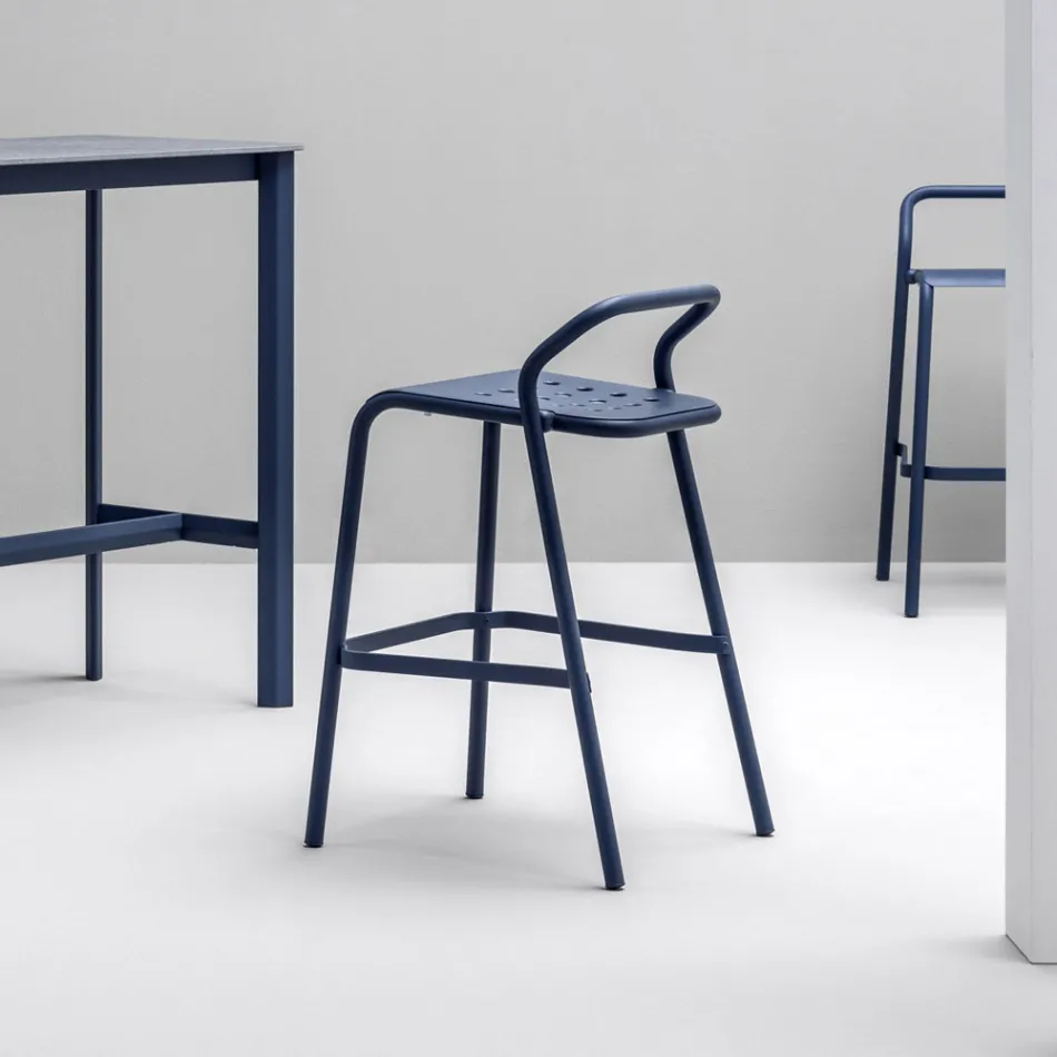 Garden Stool Aluminum Shell Made in Italy - Noss by Varaschin Viadurini