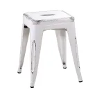 Indoor and Outdoor Iron Stool Height 45 cm - Stationery Viadurini