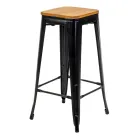 Indoor and Outdoor Iron Stool Height 76 cm - Stationery Viadurini