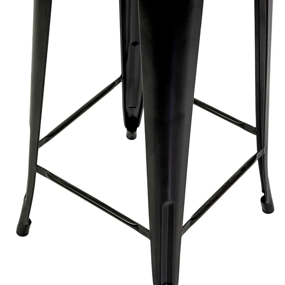 Indoor and Outdoor Iron Stool Height 76 cm - Stationery Viadurini