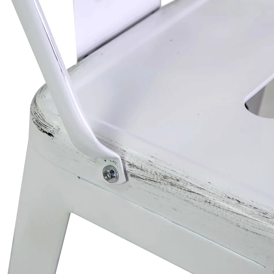 Indoor and Outdoor Iron Stool Height 94 cm - Stationery Viadurini