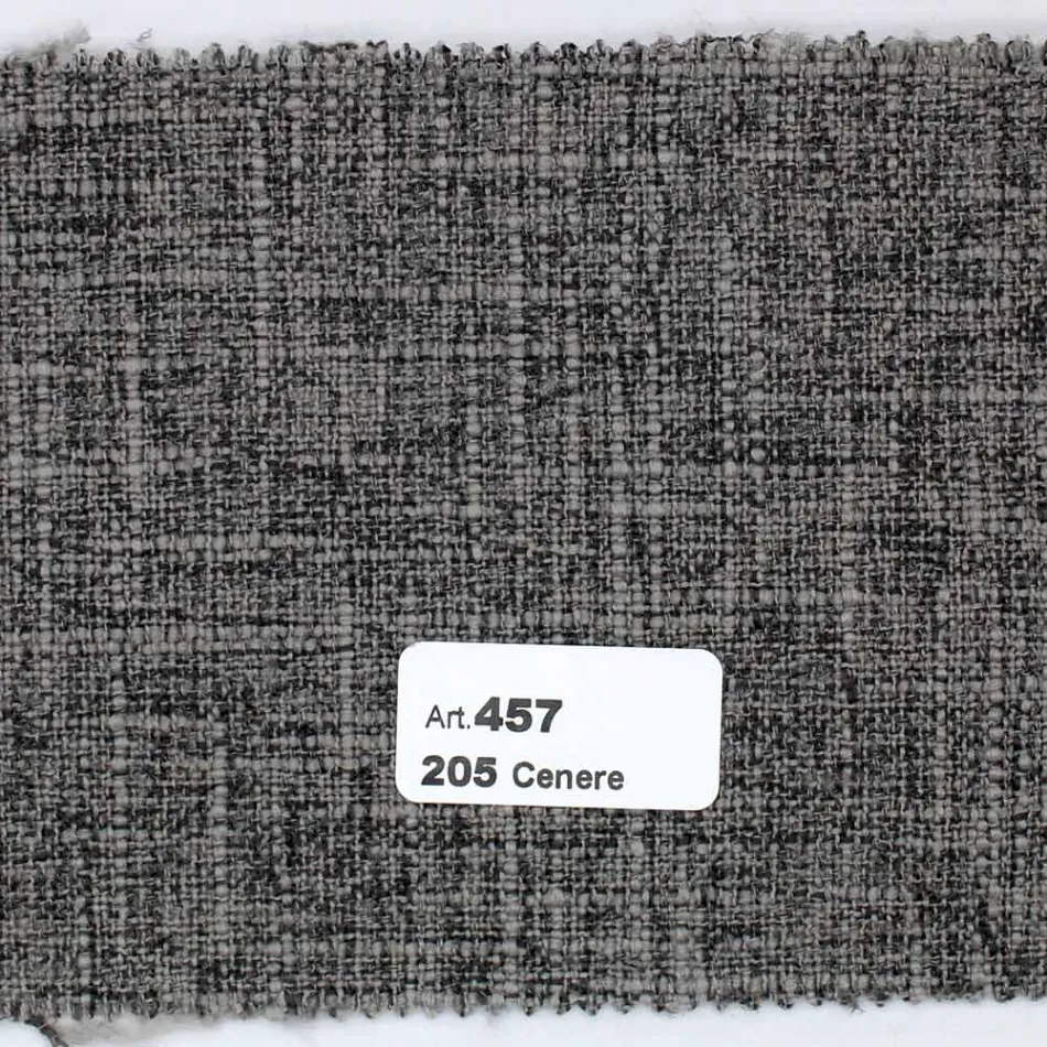 Living Room Stool with Low Backrest Made in Italy - Orietta Viadurini