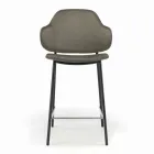 Living Room Stool Made of Steel and Velvet Made in Italy - Rimini Viadurini