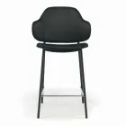 Living Room Stool Made of Steel and Velvet Made in Italy - Rimini Viadurini