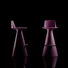 Living Room Stool Made of Polyethylene with Footrest - Ellipse Viadurini