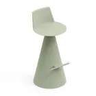 Living Room Stool Made of Polyethylene with Footrest - Ellipse Viadurini