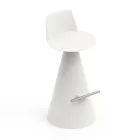 Living Room Stool Made of Polyethylene with Footrest - Ellipse Viadurini