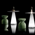 Living Room Stool Made of Polyethylene of Different Colors - Loopy Viadurini