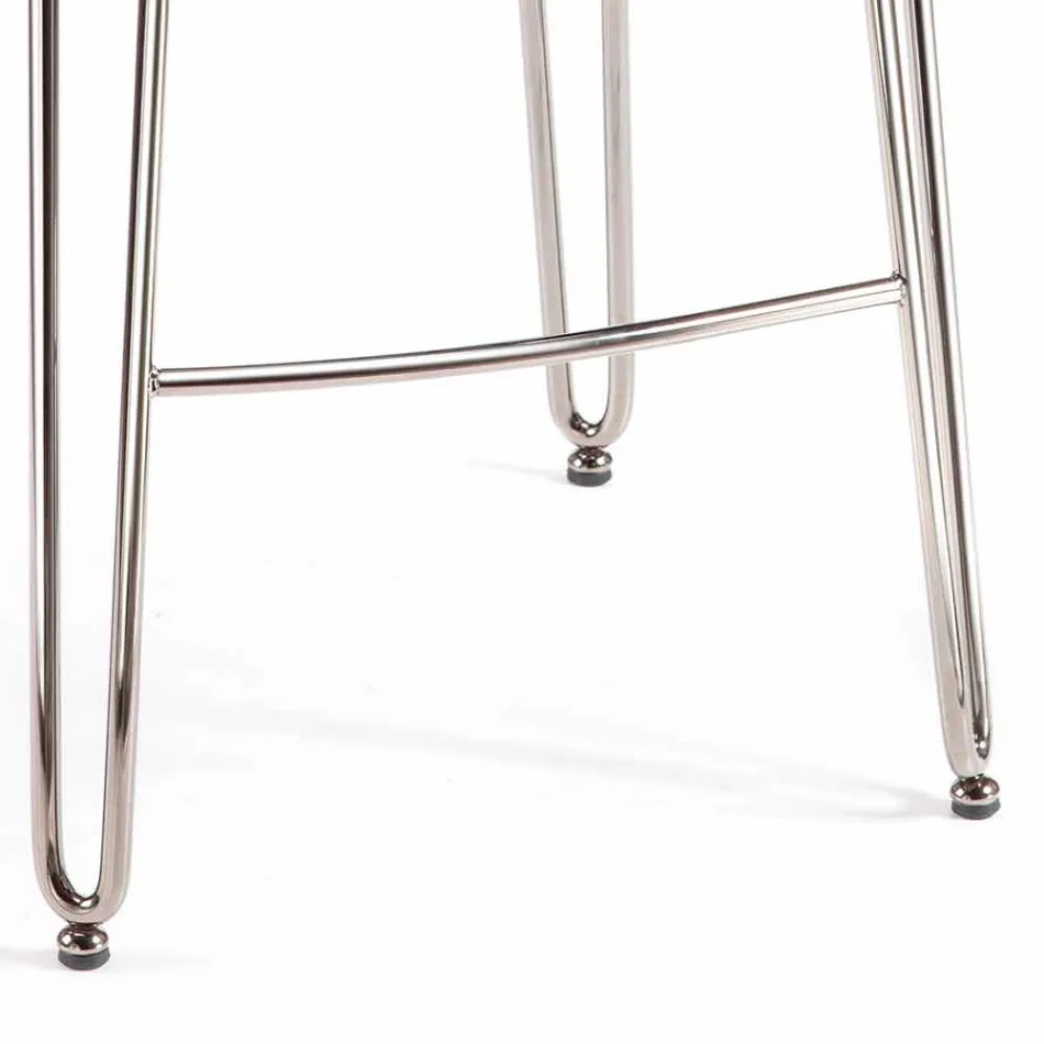 Design stool with high back Carlo, H 97 cm, made in Italy Viadurini