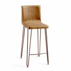 Design stool with high back Carlo, H 97 cm, made in Italy Viadurini