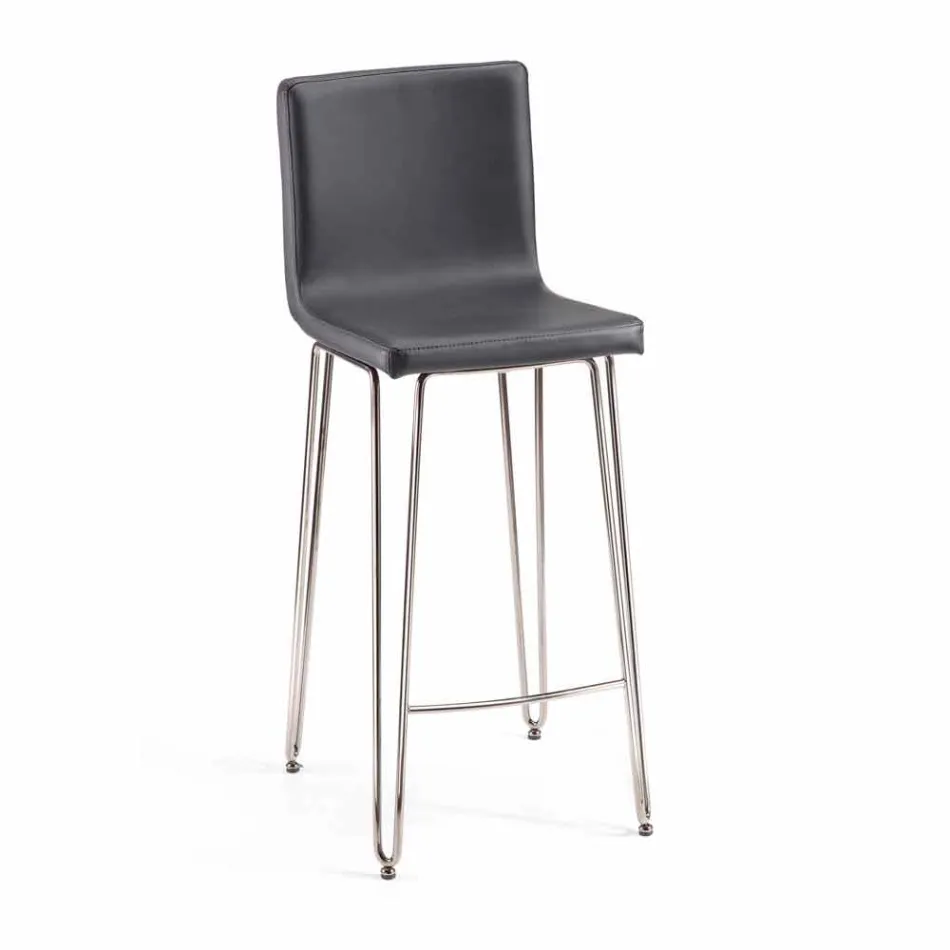 Design stool with high back Carlo, H 97 cm, made in Italy Viadurini