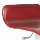 Design stool with adjustable seat and Inigo chrome base Viadurini